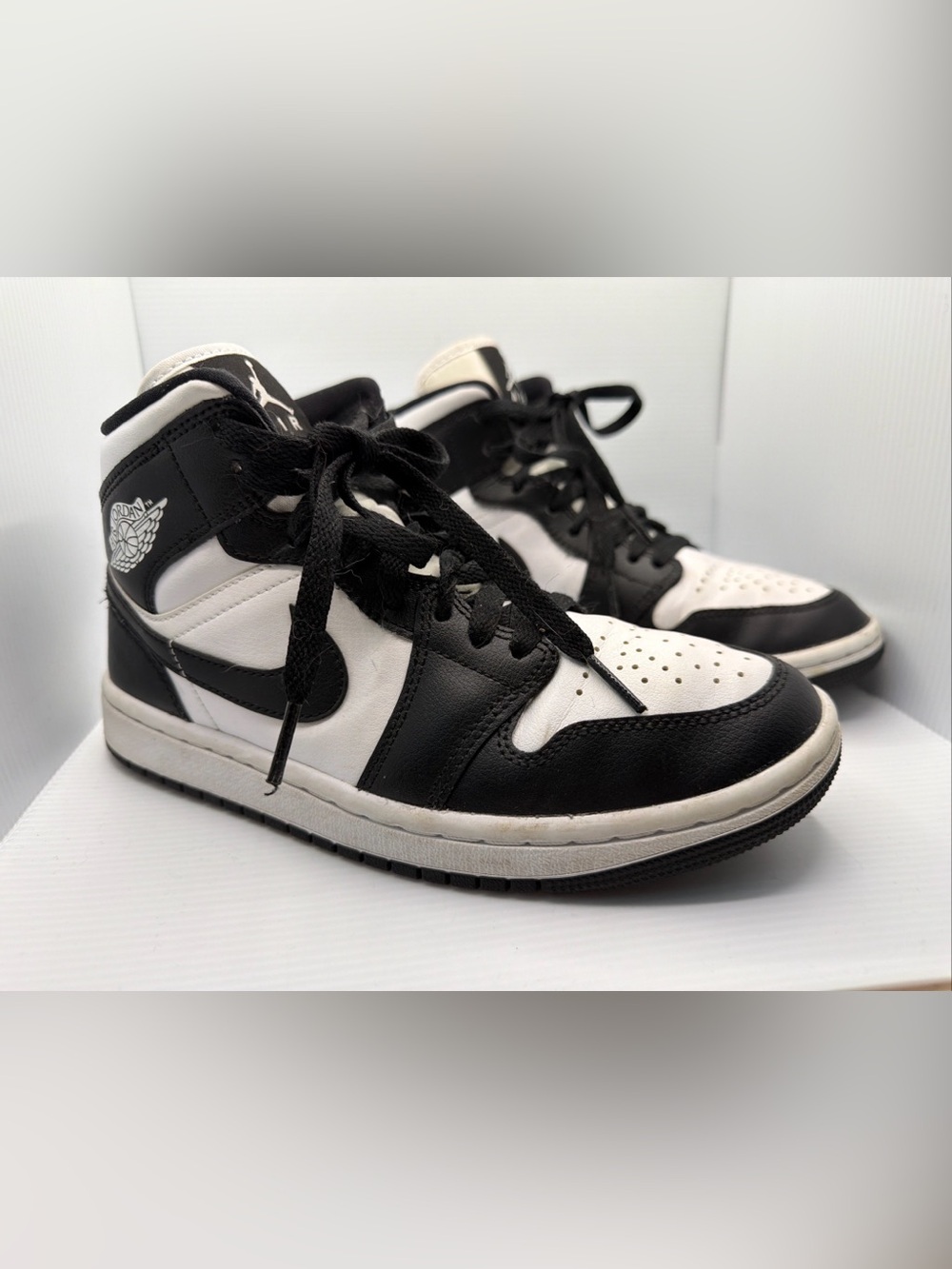 Nike Air Jordan 1 Mid Panda Black White DV0991-101 Size 6.5 Kids Sneakers Shoes